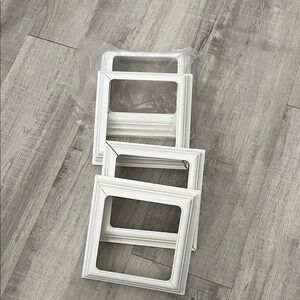 HANABASS 4pcs Durable Vinyl Fence Post Skirt Covers Trim Caps for Post Bases